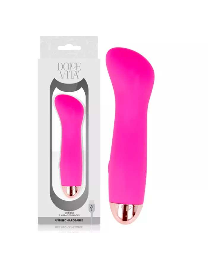 DOLCE VITA - VIBRATEUR RECHARGEABLE ONE ROSE 7 VITESSES
