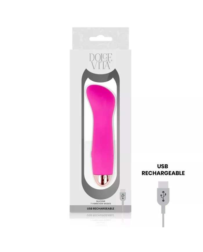 DOLCE VITA - VIBRATEUR RECHARGEABLE ONE ROSE 7 VITESSES