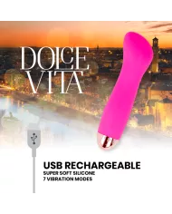 DOLCE VITA - VIBRATEUR RECHARGEABLE ONE ROSE 7 VITESSES