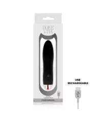 DOLCE VITA - VIBRATEUR RECHARGEABLE QUATRE NOIR 7 VITESSES