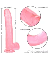CALEXOTICS - GODE REINE TAILLE ROSE 25.5 CM CALEXOTICS - GODE REINE TAILLE ROSE 25.5 CM