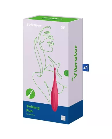 SATISFYER - VIBRATEUR TWIRLING FUN TIP ROUGE