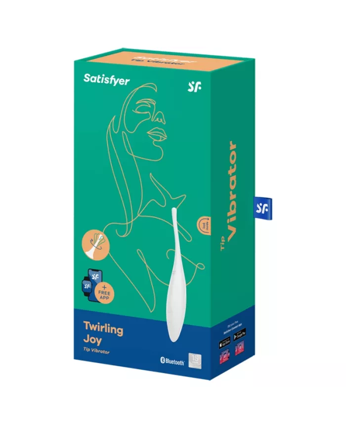 SATISFYER - VIBRATEUR  POINTE DE CLIT TWIRLING JOY BLANC SATISFYER - VIBRATEUR  POINTE DE CLIT TWIRLING JOY BLANC