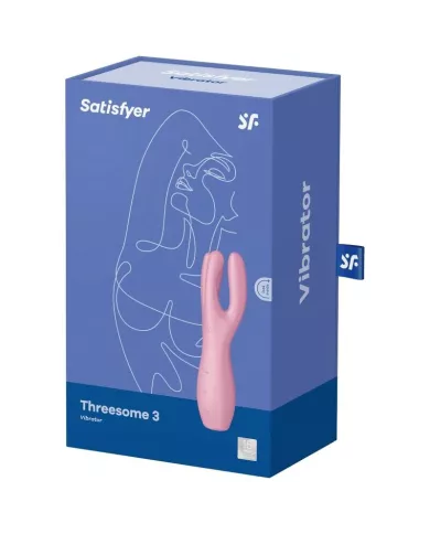 SATISFYER - VIBRATEUR THREESOME 3 ROSE