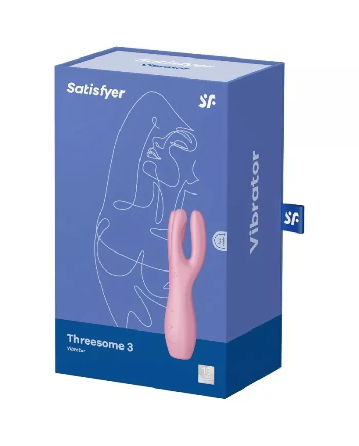 SATISFYER - VIBRATEUR THREESOME 3 ROSE SATISFYER - VIBRATEUR THREESOME 3 ROSE