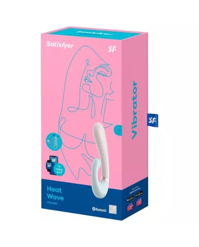 SATISFYER - APPLICATION HEAT WAVE VIBRATEUR BLANC