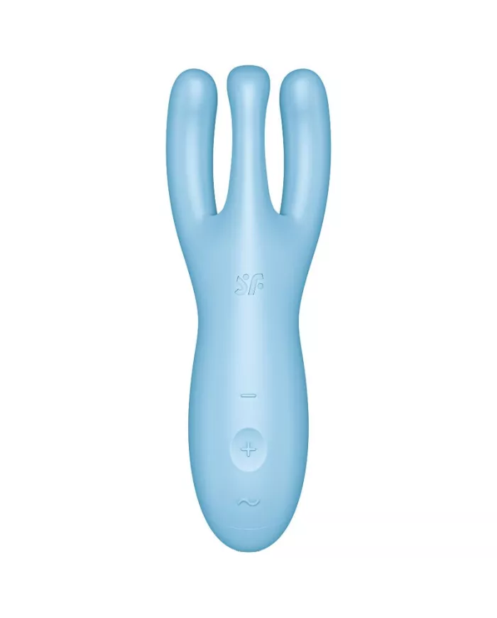 SATISFYER - APPLICATION VIBRATEUR THREESOME 4 BLEU SATISFYER - APPLICATION VIBRATEUR THREESOME 4 BLEU