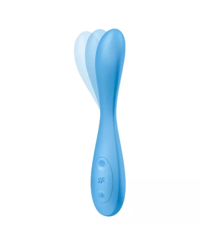 SATISFYER - APPLICATION MULTI VIBRATEUR G-SPOT FLEX 4+ BLEU