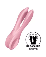 SATISFYER - VIBRATEUR THREESOME 1 ROSE