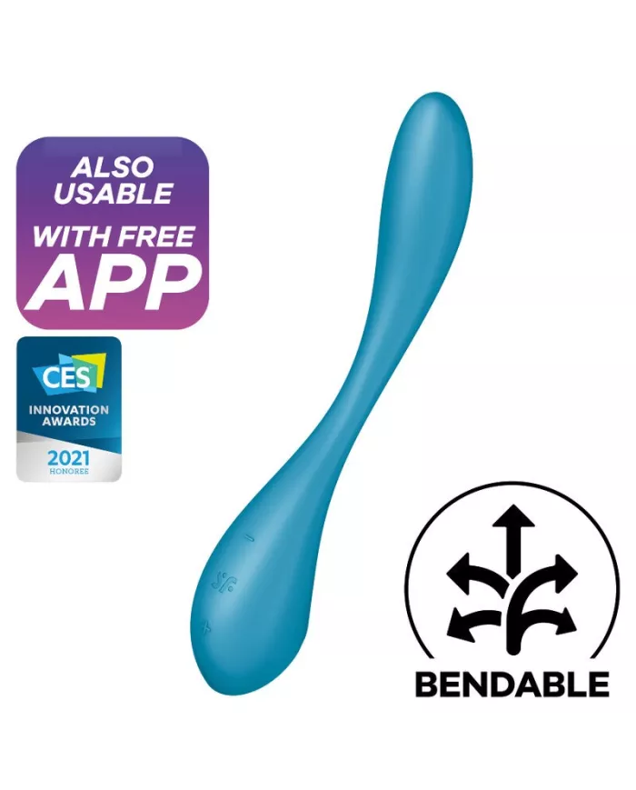 SATISFYER - VIBRATEUR MULTI G-SPOT FLEX 5 BLEU