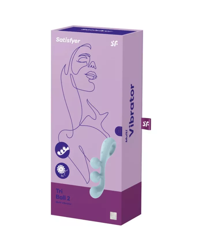 SATISFYER - VIBRATEUR MULTI TRI BALL 2 BLEU