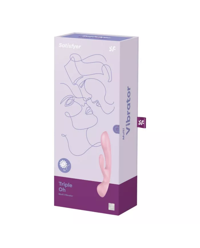 SATISFYER - VIBRATION HYBRIDE TRIPLE OH ROSE SATISFYER - VIBRATION HYBRIDE TRIPLE OH ROSE