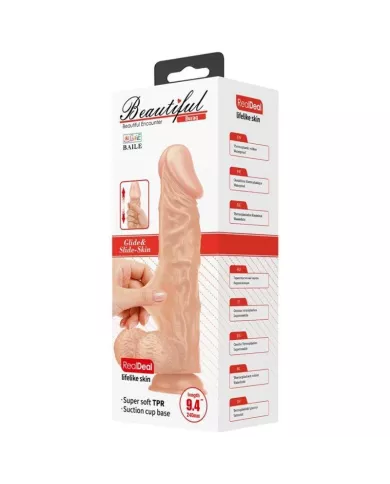 BAILE - BELLE RENCONTRE BURAQ GODE RÉALISTE FLEXIBLE 24 CM NATUREL