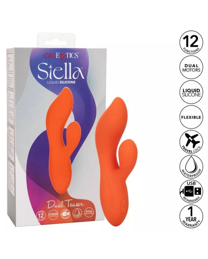 CALEXOTICS - STELLA DUAL TEASER ORANGE CALEXOTICS - STELLA DUAL TEASER ORANGE
