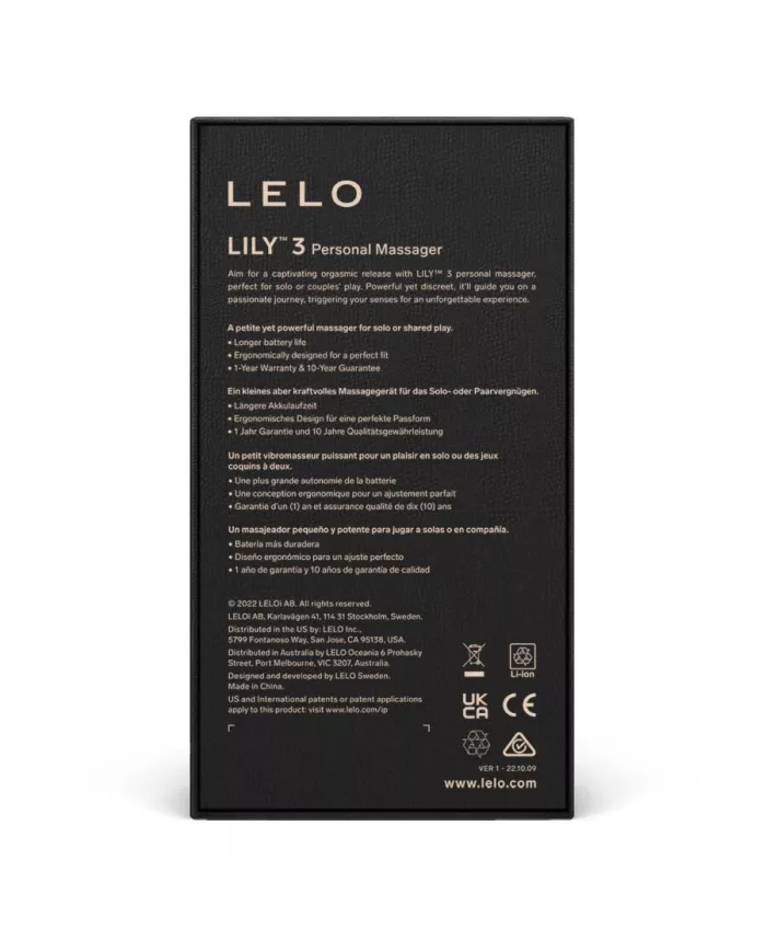 LELO - MASSEUR PERSONNEL LILY 3 - LAVANDE