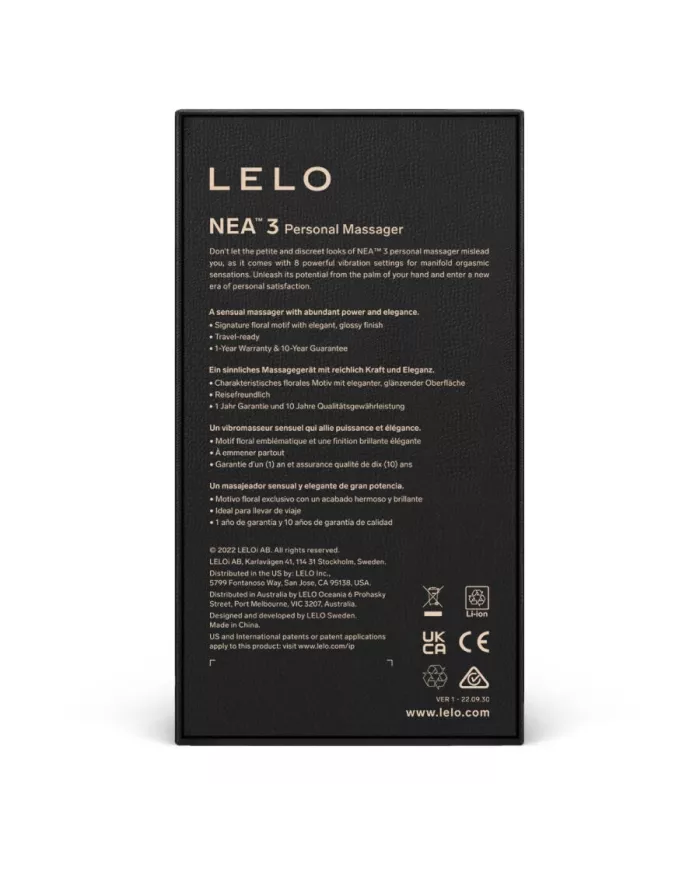 LELO - MASSEUR PERSONNEL NEA 3 - BLEU
