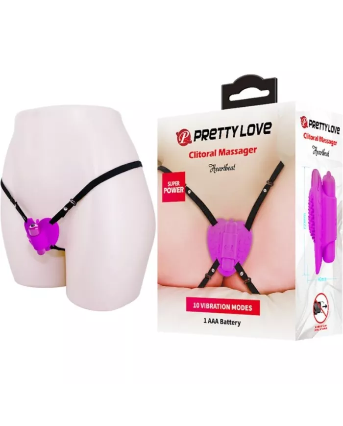 PRETTY LOVE - MASSEUR DE CLITORIS HEARTBEAT 10 MODES DE VIBRATION VIOLET
