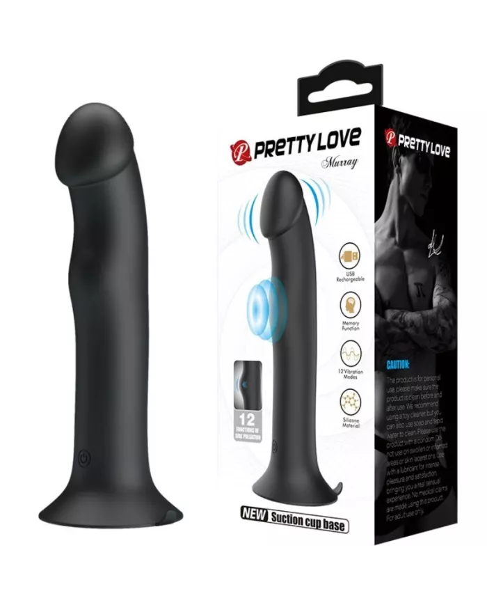 PRETTY LOVE - VIBRATEUR MURRAY ET ONDES STIMULANTES CLITORIDIENNES NOIR