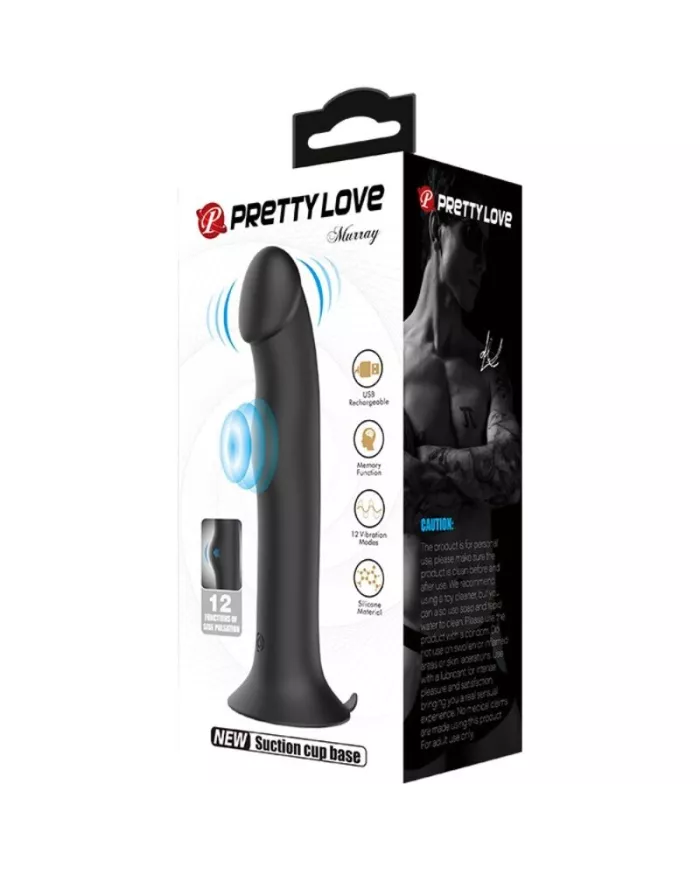 PRETTY LOVE - VIBRATEUR MURRAY ET ONDES STIMULANTES CLITORIDIENNES NOIR