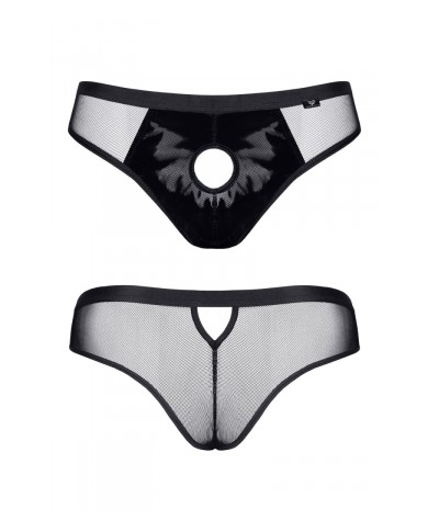 Slip type brésilien noir ouvert - Regnes