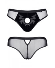 Slip type brésilien noir ouvert - Regnes