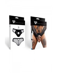 Slip type brésilien noir ouvert - Regnes