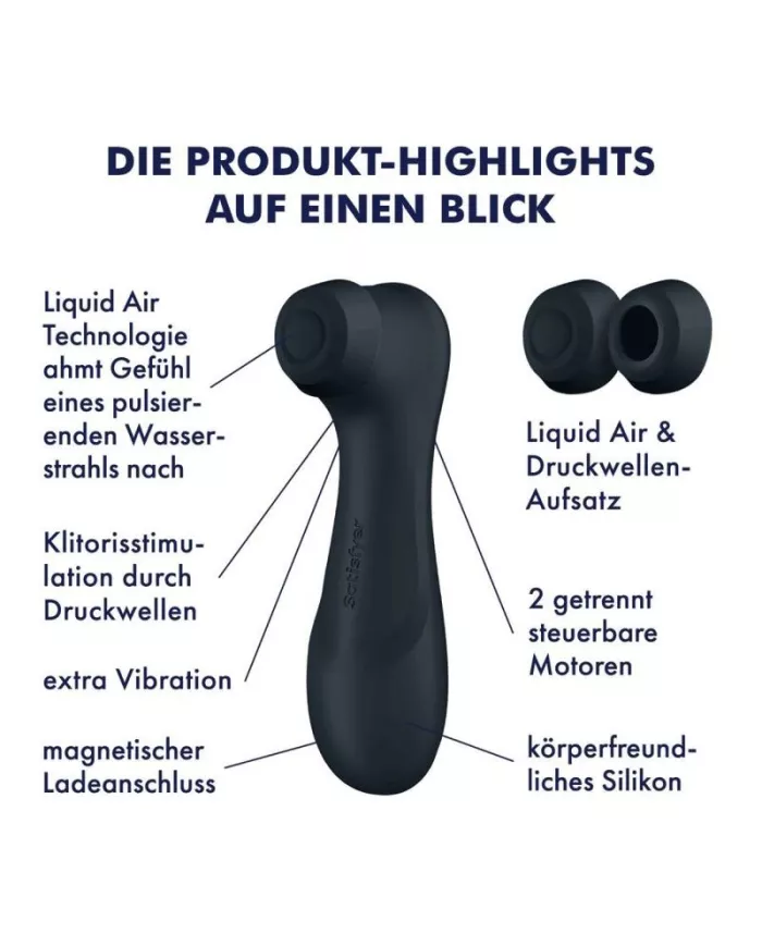 SATISFYER - PRO 2 GÉNÉRATION 3 TECHNOLOGIE AIR LIQUIDE NOIR