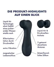 SATISFYER - PRO 2 GÉNÉRATION 3 TECHNOLOGIE AIR LIQUIDE NOIR