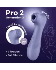 SATISFYER - PRO 2 GÉNÉRATION 3 TECHNOLOGIE AIR LIQUIDE LILAS SATISFYER - PRO 2 GÉNÉRATION 3 TECHNOLOGIE AIR LIQUIDE LILAS