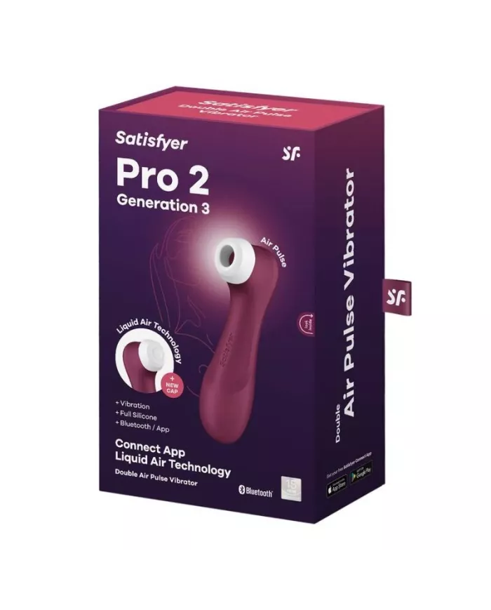 SATISFYER - PRO 2 GENERACIÓN 3 VIN ROUGE BLUETOOTH ET APPLICATION SATISFYER - PRO 2 GENERACIÓN 3 VIN ROUGE BLUETOOTH ET APPLICATION