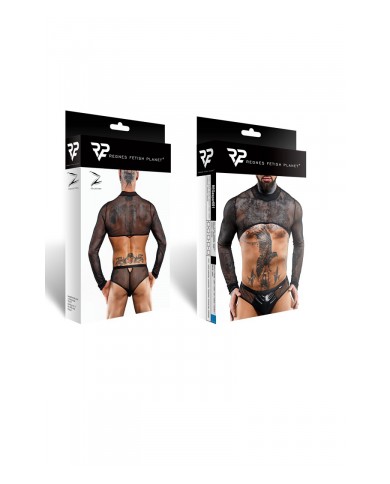 Crop top tulle noir transparent - Regnes