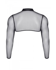 Crop top tulle noir transparent - Regnes