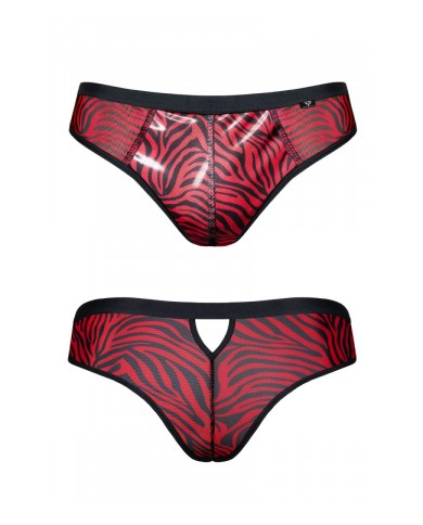 Slip type brésilien zébré rouge et noir - Regnes
