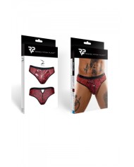 Slip type brésilien zébré rouge et noir - Regnes