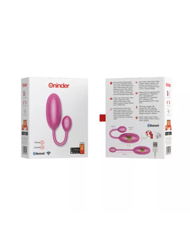 ONINDER - OEUF VIBRANT TOKYO ROSE 7,5 X 3,2 CM APPLICATION GRATUITE