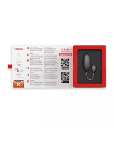 ONINDER - OEUF VIBRANT TOKYO NOIR 7,5 X 3,2 CM APPLICATION GRATUITE