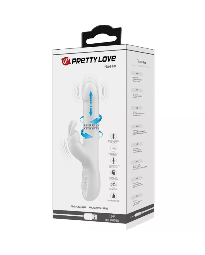 PRETTY LOVE - VIBRATEUR REESE AVEC ROTATION ARGENTÉE PRETTY LOVE - VIBRATEUR REESE AVEC ROTATION ARGENTÉE