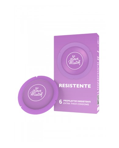 6 Préservatifs ULTRA résistants - Love Match