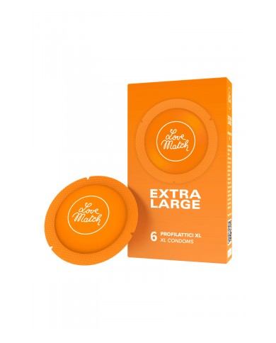 6 préservatifs extra-large Love Match