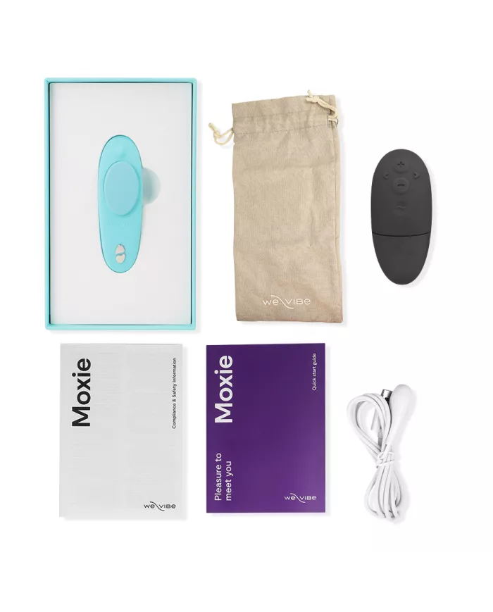 WE-VIBE - VIBRATEUR MOXIE + AQUA CLITORAL