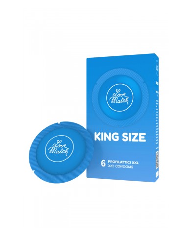 6 Préservatifs King size Love Match