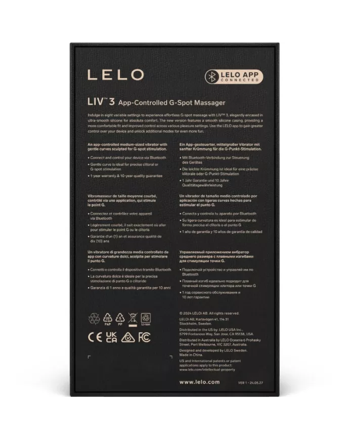 LELO -  LIV™ 3 STIMULATEUR DE POINT G ROSE