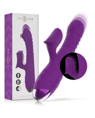 INTENSE - VIBRATEUR RECHARGEABLE MULTIFONCTION IGGY UP & DOWN AVEC STIMULATEUR CLITORAL VIOLET INTENSE - VIBRATEUR RECHARGEABLE MULTIFONCTION IGGY UP & DOWN AVEC STIMULATEUR CLITORAL VIOLET
