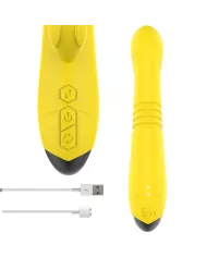 INTENSE - VIBRATEUR MULTIFONCTION TOKY UP & DOWN AVEC STIMULATEUR CLITORAL JAUNE INTENSE - VIBRATEUR MULTIFONCTION TOKY UP & DOWN AVEC STIMULATEUR CLITORAL JAUNE