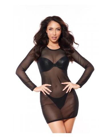 Robe tulle noir V-10639 - Axami