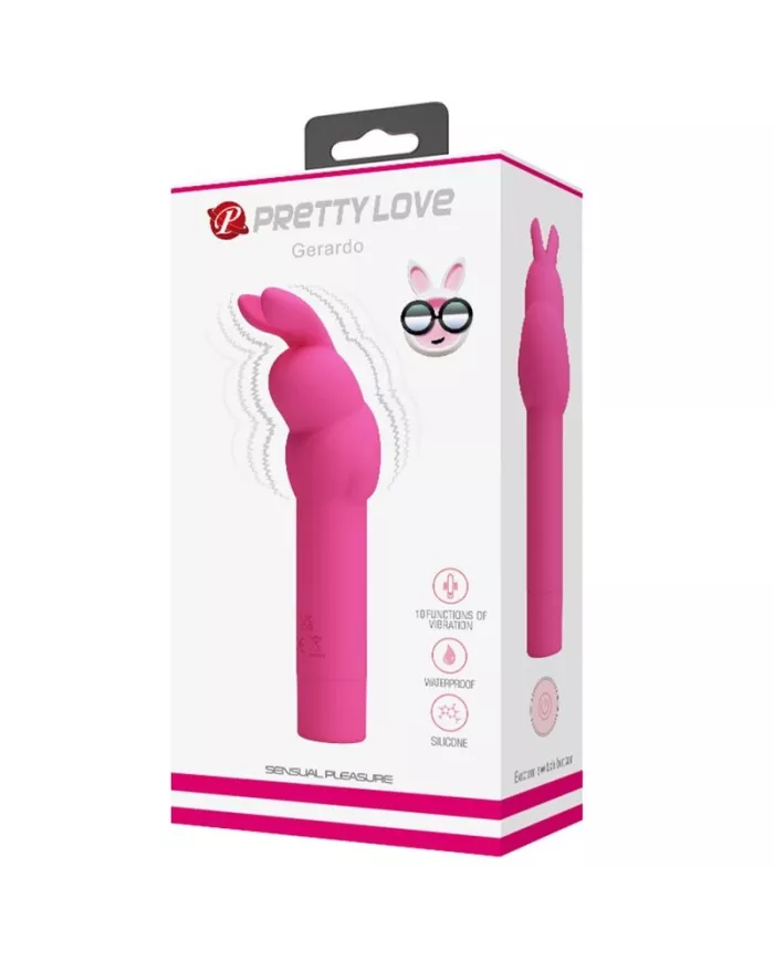 PRETTY LOVE - VIBRATEUR EN SILICONE GERARDO FUSCHIA RABBIT