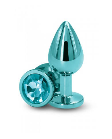 Plug bijou aluminium chromé vert M