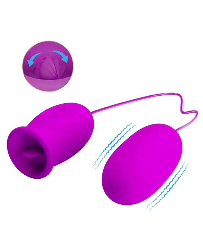 PRETTY LOVE - VIBRATEUR RECHARGEABLE DAISY DUAL EGG VIOLET PRETTY LOVE - VIBRATEUR RECHARGEABLE DAISY DUAL EGG VIOLET