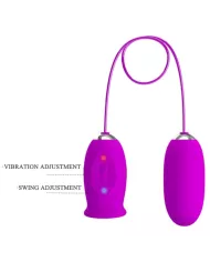 PRETTY LOVE - VIBRATEUR RECHARGEABLE DAISY DUAL EGG VIOLET PRETTY LOVE - VIBRATEUR RECHARGEABLE DAISY DUAL EGG VIOLET