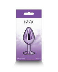 Plug bijou aluminium chromé violet M